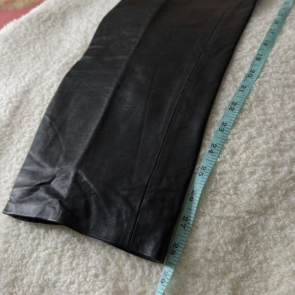 Black Leather Pants By INC International Concepts Size 12 - Picture 9 of 10